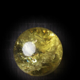 臻莱 黄水晶球摆件 原石打磨家居办公开业黄水晶球摆件饰品礼物 直径约5厘米