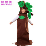 婷兰张儿童表演服水果服装时装秀蔬菜亲子装六一演出服造型衣服 大树 100