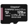 金士顿（Kingston）SDCS2 行车记录仪内存卡 高速TF(Micro SD)无人机监控手机 U1存储卡 100M/s 128GB