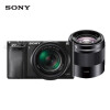 索尼（SONY） Alpha 6000 APS-C画幅微单数码相机 SELP1650+SEL50F18F双镜头套装 黑色（A6000/α6000）