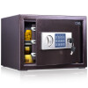 得力33116电子密码保管箱H250(深棕)(1台)  保险箱办公家用小型迷你保险柜单门入墙 电子密码保管箱