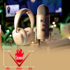 罗技（G）极光系列时尚游戏主播套装 电竞游戏耳机 无线机械游戏键盘 无线游戏鼠标 Yeti麦克风白色 红轴