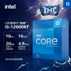 英特尔(Intel) i5-12600KF 酷睿12代 处理器 10核16线程 单核睿频至高可达4.9Ghz 20M三级缓存 盒装CPU