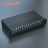 keepLINK KP-9000-2U-2P-3S16 16槽光纤收发器机架 插卡式收发器机箱含16台百兆单模单纤B端插卡收发器