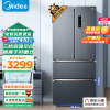 美的（Midea）402升多门冰箱法式四开门一级能效超薄智能无霜家用大容量电冰箱BCD-402WFPZM(E)