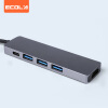 宜客莱（ECOLA）Type-C扩展坞 通用iPad苹MacBook华为笔记本电脑 USB3.0/HDMI/VGA//PD快充/音频口 CB-A053GR