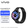 vivo WATCH 3 蓝牙软胶版月光白 AIGC智能手表表盘血氧心率监测自研蓝河系统+黑色米兰尼斯表带套装