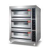 苏勒 烤箱商用二层二盘两层四盘一盘三层大容量双层烤炉电烤箱 机械款三层三盘