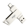 爱国者（aigo）64GB Type-C USB3.1 手机U盘 U350 银色 双接口手机电脑两用Y