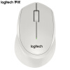 罗技（Logitech）轻音鼠标 无线鼠标 办公鼠标 右手鼠标 带无线微型接收器 M330 白色