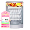 TYXKJ商用食品展示柜电热1P三层保温箱加热蛋挞台式弧形保温柜   浅灰色