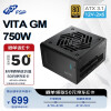 全汉（FSP）VITA GM 750W金牌全模组电源（ATX3.1/PCle 5.1 12V-2x6接口/105℃工业等级日系电容）