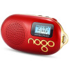 乐果（NOGO） Q12彩色版 老人收音机 便携插卡小音箱 迷你音响 中文显示屏（金红）