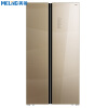 美菱(MELING)640升 风冷无霜 双变频保鲜一级能效 彩晶玻璃面板 雅典娜对开门冰箱BCD-640WPBX