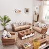 A家 家具 现代简约实木框架布艺沙发组合客厅大小户型单人双人三人沙发 预售定金