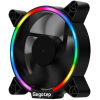 鑫谷（Segotep）光致12 RGB风扇（12cm水流RGB幻彩变色机箱散热器风扇/大4pin串联供电/LED灯发光风扇）