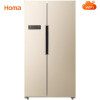 奥马(Homa) 521升 大容量变频对开门冰箱 风冷无霜 电脑控温 节能静音 恒温养鲜 金色 BCD-521WI