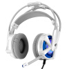 第一印象 G901 头戴式电脑耳麦 7.1声效智能可调节震动 电竞游戏耳机 带线控 白色