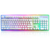 优派（ViewSonic）KU310键盘 有线键盘 游戏键盘 全尺寸 19键无冲 吃鸡键盘 混光彩虹光 白色