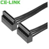 CE-LINK SATA硬盘延长线 15pin延长线多口电源线串口硬盘线硬盘光驱延长线供电线 弯头光驱连接线 45CM 2642