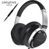 创新（Creative）Aurvana Live2耳机头戴式可拆卸线控耳机 折叠覆耳耳麦 生物纤维 运动重低音音乐耳机 黑色