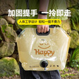 原始人户外便携音乐节储水袋大容量加厚装水软水袋徒步露营储水袋 双色套餐【卡其+森林绿】