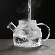 梵昇昱高硼硅玻璃茶壶大容量煮茶壶家用泡茶壶凉白开冷水壶围炉煮茶壶 竹盖壶-1000ml