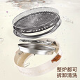原始人围炉煮茶电碳两用电炉烤火炉套装器具全套电烧烤炉家用围聚烤肉炉 室内推荐-卡其【烤网款】1360W电碳两用 烧坏包换新