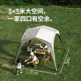Naturehike挪客云界自立速开天幕帐篷秋冬户外露营防风防雨穹顶遮阳棚 钛黑胶速开天幕【大号】