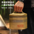 OUZEY露营调料盒套装户外调料瓶便携野炊烧烤调料罐分装瓶调味料收纳包 卡其色【调味料套装】 【包*1+勺*2+油瓶*4+调料罐*4】