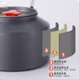 沐日森户外炉具户外烧水壶卡式炉锅炉露营装备套锅中号烧水壶 1.1L水壶【配收纳袋】