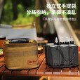 OUZEY露营调料盒套装户外调料瓶便携野炊烧烤调料罐分装瓶调味料收纳包 卡其色【调味料套装】 【包*1+勺*2+油瓶*4+调料罐*4】
