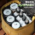 OUZEY露营调料盒套装户外调料瓶便携野炊烧烤调料罐分装瓶调味料收纳包 卡其色【调味料套装】 【包*1+勺*2+油瓶*4+调料罐*4】