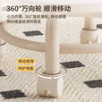 瑶颖凳子滑轮凳矮凳万向轮小凳子软包靠背换鞋凳子沙发凳圆凳YD13米色