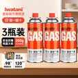 岩谷（Iwatani）卡式炉气罐燃气煤气体便携气瓶250g卡磁炉喷抢瓦斯丁烷罐安全防爆 岩谷250g*3+收纳袋