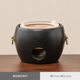 豪尊（HAOZUN）陶瓷围炉煮茶全套罐罐茶壶木碳烧烤炉冬天户外家用取暖烤火炉炭炉 黑色鼓形炭炉 无规格