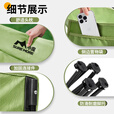 小魔四挡折叠躺椅 户外折叠椅露营椅子便携午休椅午睡床带脚托 绿