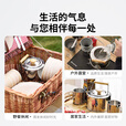 KingCamp户外烧水壶304不锈钢超轻炉具便携煮茶壶咖啡露营装备卡式炉可用 竹柄烧水壶-1.2L大容量