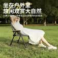 景彩折叠椅子露营椅子躺椅便携折叠凳子户外椅沙滩椅JHY8卡其色