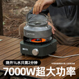 探险者（TAN XIAN ZHE）卡式炉新款户外锅具套装旅游煮茶炉露营野外炊具装备全套配齐 烤盘+灰色直喷炉+全套收纳包