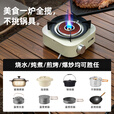 探险者（TAN XIAN ZHE）卡式炉新款户外锅具套装旅游煮茶炉露营野外炊具装备全套配齐 烤盘+灰色直喷炉+全套收纳包