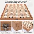Orange cat军棋 陆战棋便携式特大号军旗儿童成人麻将实心料收纳折叠棋盘 中号折叠皮木盒棋盘(象牙色)
