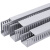 PVC线槽工业阻燃行线槽配电柜电箱走线槽塑料理线灰色线槽 高25*宽25 1根2米 (100米/箱) S齿(细齿)