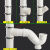 PVC三通带检修口 开口三通PVC补漏片110 75变径50哈夫节排水管补 110x50开口三通(长款)