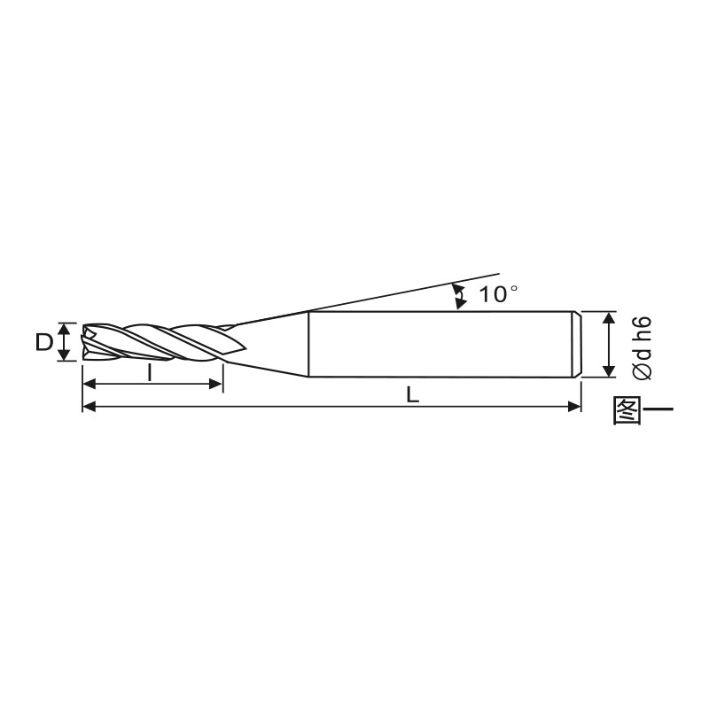 刃天行立铣刀 PHM4100-100S10高硬加工4刃 平底铣刀 下单前请咨询客服确认货期SKYWALKER