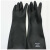 三碟耐酸碱工业通用手套防油防水劳保手套黑色橡胶作业手套 B黑45CM