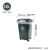 塑料垃圾桶带轮带盖加厚方形户外分类垃圾桶环卫桶多色物业用50升 灰色【小人图案】 30升【带4个轮子】