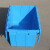 塑料周转箱带盖斜插式物流箱翻盖药品收纳箱长方形运输箱周转筐 蓝色 外径600*400*380毫米