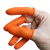 加厚防滑耐磨橡胶手指套护指防护一次性点钞翻纸纹绣乳胶手指头套 橙色防滑L（300个装）