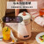 HYUNDAI韩国破壁机 家用豆浆机多功能自动清洗加热料理机榨汁机果汁机婴儿辅食机搅拌机十叶刀头 粉色